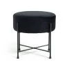 Shipping Included - Habitat Jax Velvet Footstool Black Sofas And Armchairs
