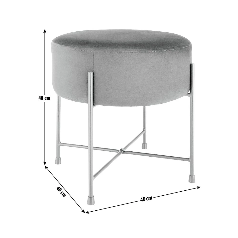 Shipping Included - Habitat Jax Velvet Footstool Black Sofas And Armchairs 3 Shipping Included - Habitat Jax Velvet Footstool Black Sofas And Armchairs - Image 3