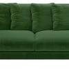 Free Shipping - Habitat Swift 3 Seater Velvet Sofa Moss Green Sofas And Armchairs
