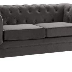 Discount - Habitat Chesterfield 2 Seater Velvet Sofa Charcoal Sofas -Seating Sales Store unnamed file 653