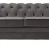The Surprise Price - Habitat Chesterfield 3 Seater Velvet Sofa Charcoal Sofas And Armchairs