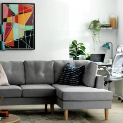 Flash Sale - Habitat Joshua Right Corner Fabric Sofa Light Grey Sofas And Armchairs -Seating Sales Store unnamed file 728