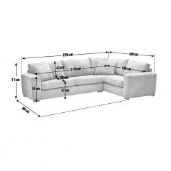 Shipping Included - Habitat Eton Right Corner Fabric Sofa Grey Sofas -Seating Sales Store unnamed file 777