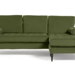 Free Shipping - Habitat Hudson Reversible Velvet Chaise Olive Sofas And Armchairs