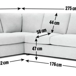 Discount - Habitat Florence Left Corner Fabric Sofa Grey Sofas And Armchairs -Seating Sales Store unnamed file 858