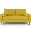 Free Shipping - Habitat Hudson 3 Seater Velvet Sofa Yellow Sofas And Armchairs