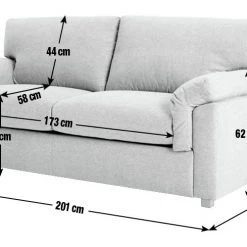 Discount - Habitat Florence 3 Seater Fabric Sofa Grey Sofas And Armchairs -Seating Sales Store unnamed file 894