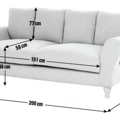 Free Shipping - Habitat Carrie 3 Seater Fabric Sofa Grey Sofas And Armchairs -Seating Sales Store unnamed file 938
